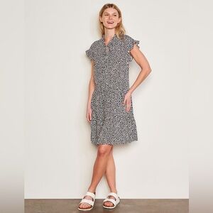 Sundry Navy Blue White Clover Short Femme Floral Dress Size S New with Tags